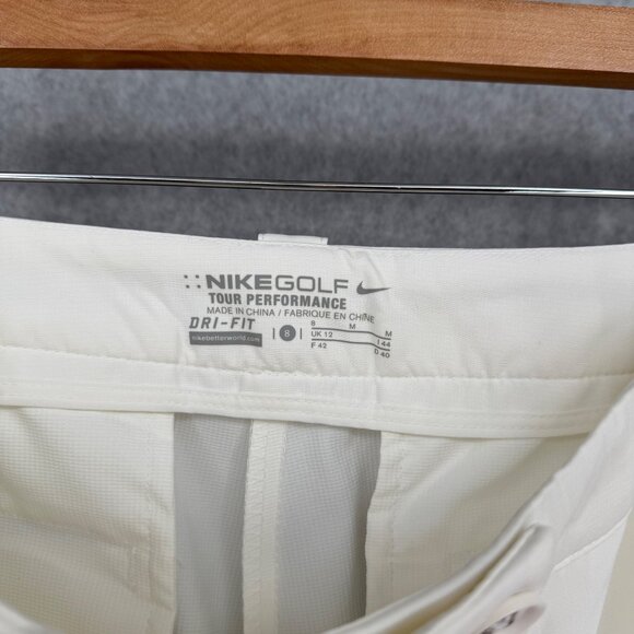 Nike Womens Dri-Fit Golf Tour Shorts Size 8 White Performance Stretch 10" Inseam - Picture 5 of 11